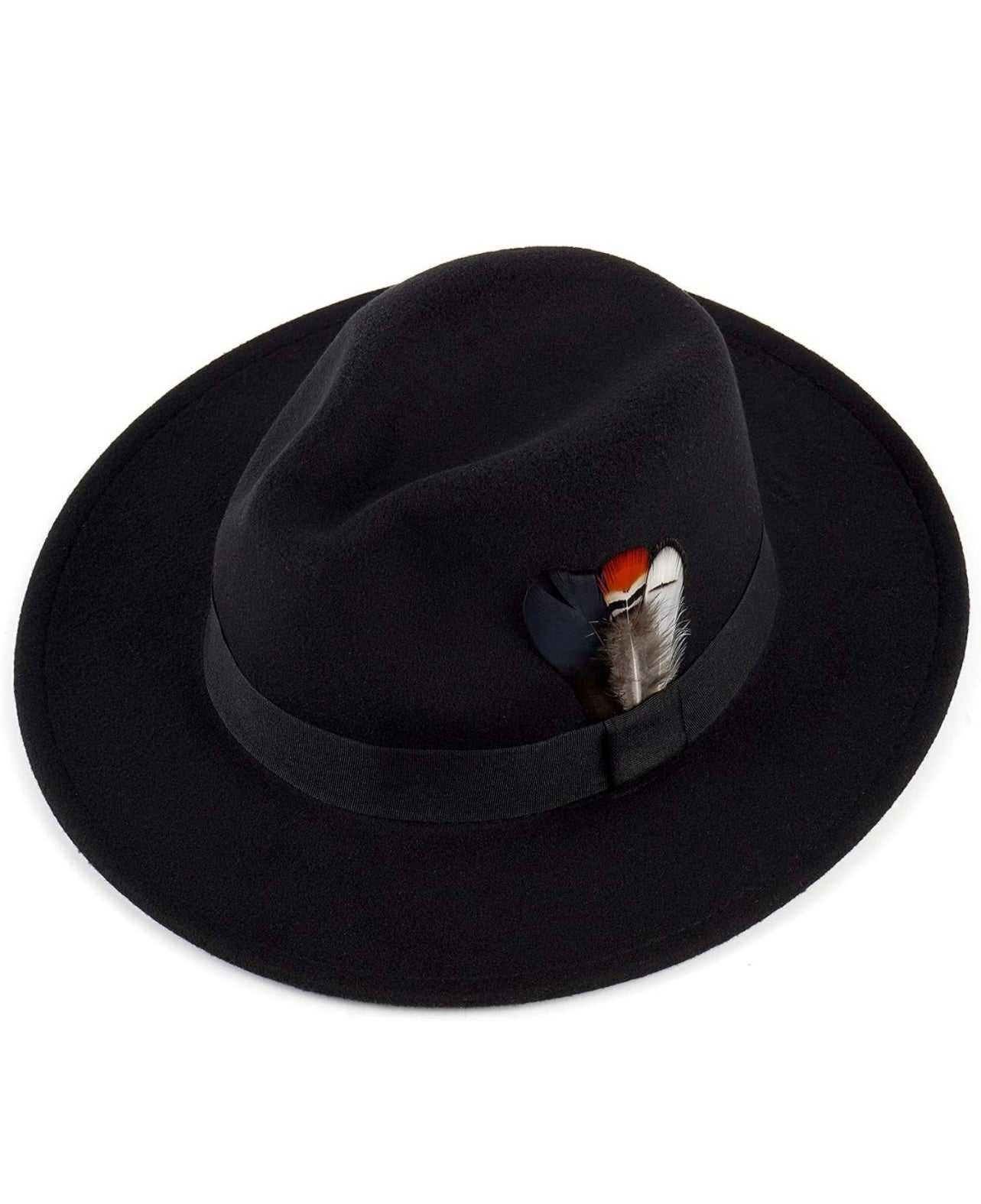 Classic Fedora Hats for Men & Women Wide Brim Felt Hat Panama Dress Fedora Hat