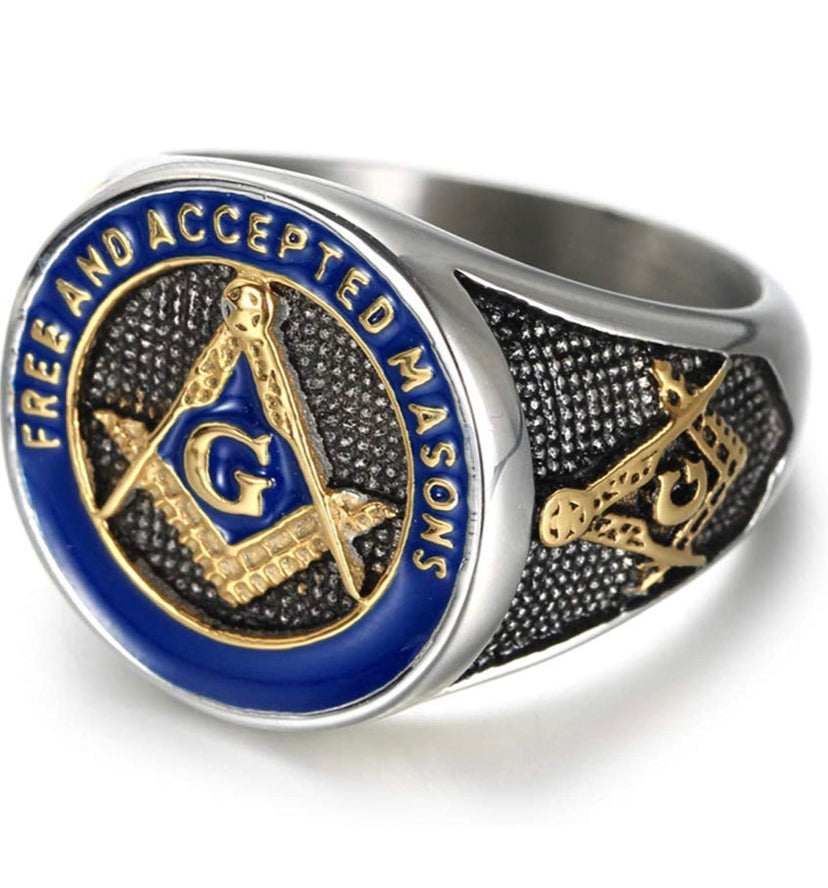 Rings for free and accepted Mason.